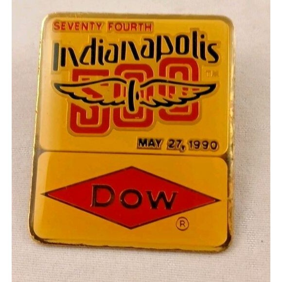 Vintage 1990 DOW Chemical Indianapolis 500 Sponsor Pin-NICE!